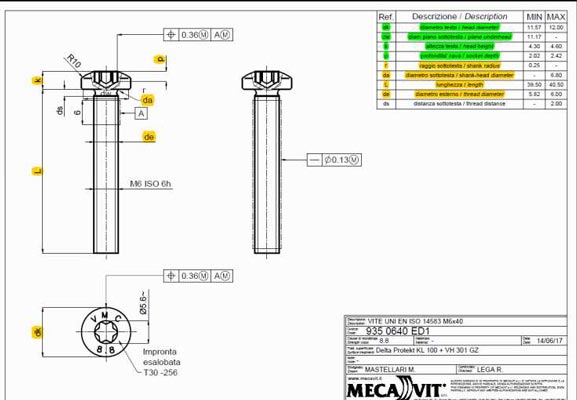 MECAVIT (ITALY) 緊固件測量